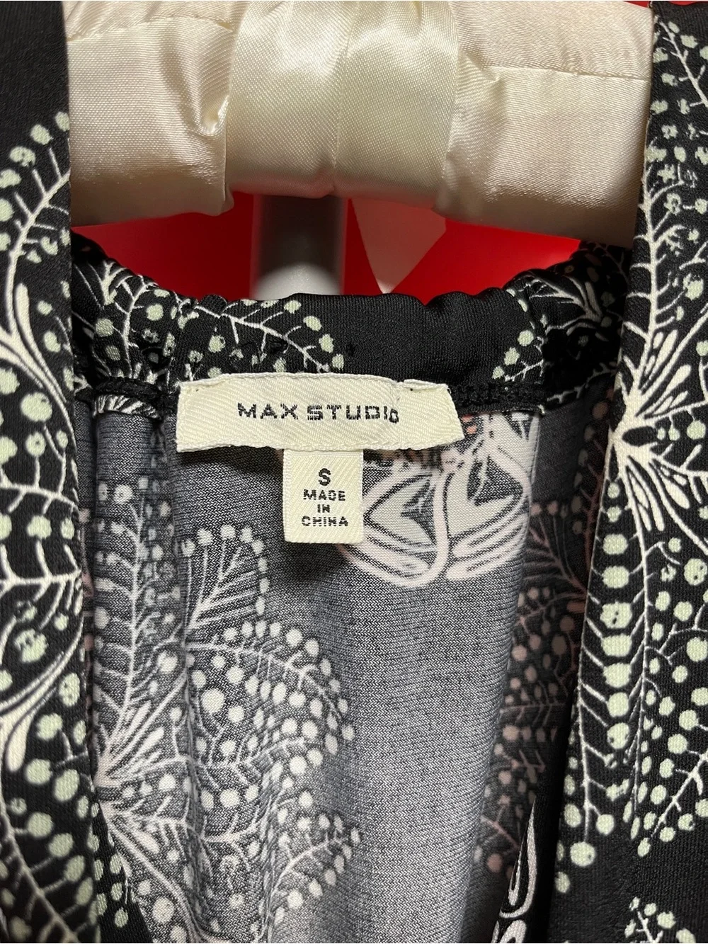 Max Studio Black and White Floral Print Dress size small
